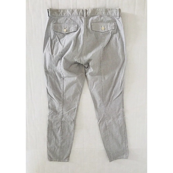 J crew | Womens Pinstripe Pants Size 2 Blue Skinny Ankle City Fit Stretch - Picture 3 of 10